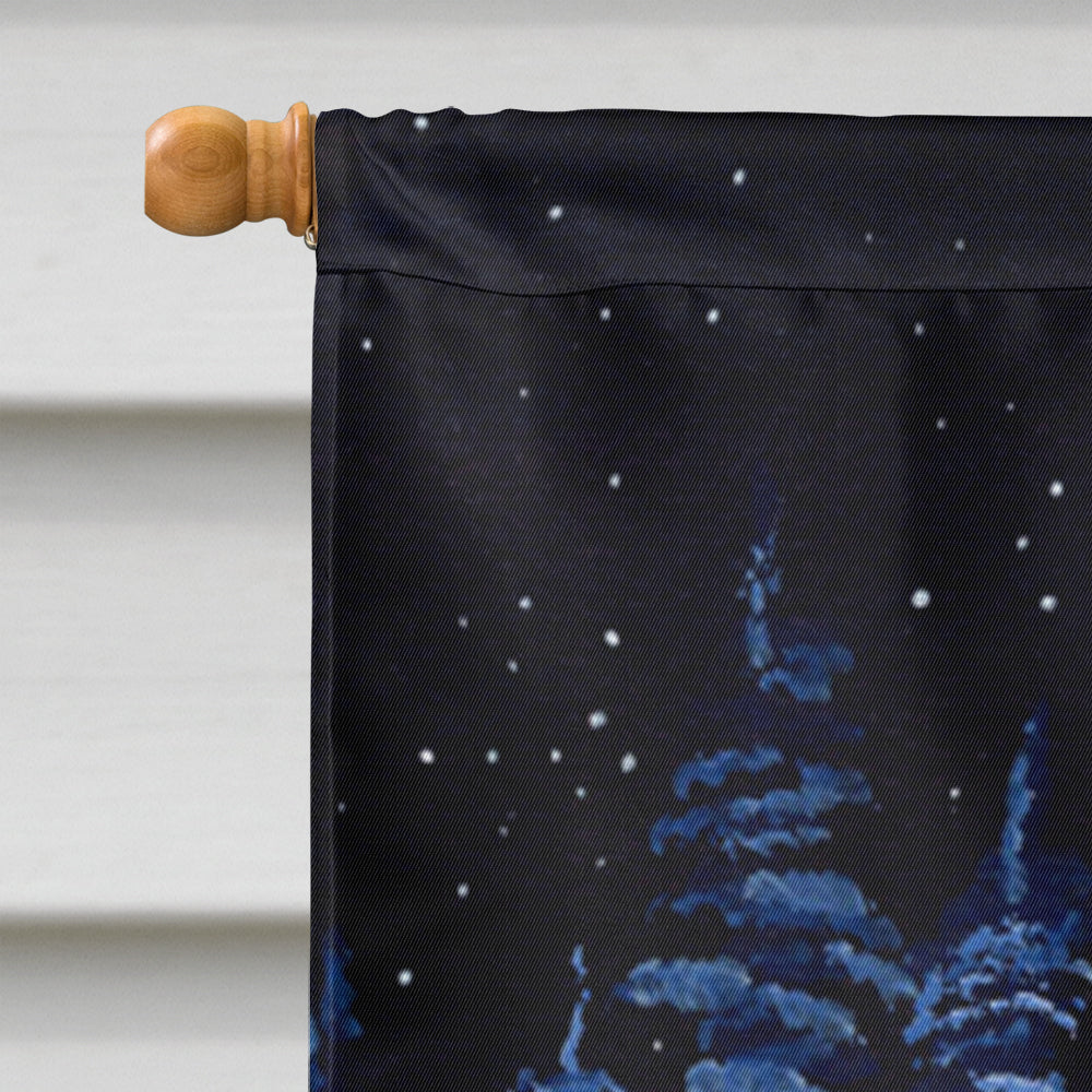 Starry Night Wheaten Terrier Soft Coated House Flag 28x40 Porch Sleeve Pole Decorative Outside Yard Banner Artwork Wall Hanging, Polyester