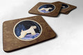 Starry Night Wheaten Terrier Soft Coated Foam Coasters Set of 4 Cup Coasters for Indoor Outdoor, Tabletop Protection, Anti Slip, Mouse pad Material