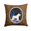 Starry Night Wheaten Terrier Soft Coated Decorative Throw Pillow 14x14 Indoor Outdoor Accent Cushion, Fabric Cover with Insert for Sofa, Bed, Porch & Living Room