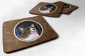 Starry Night Corgi Foam Coasters Set of 4 Cup Coasters for Indoor Outdoor, Tabletop Protection, Anti Slip, Mouse pad Material