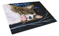 Starry Night Corgi Cutting Board Tempered Glass Kitchen Cutting Surface, Heat Resistant Chopping, Non-Slip Feet, Food Prep & Serving