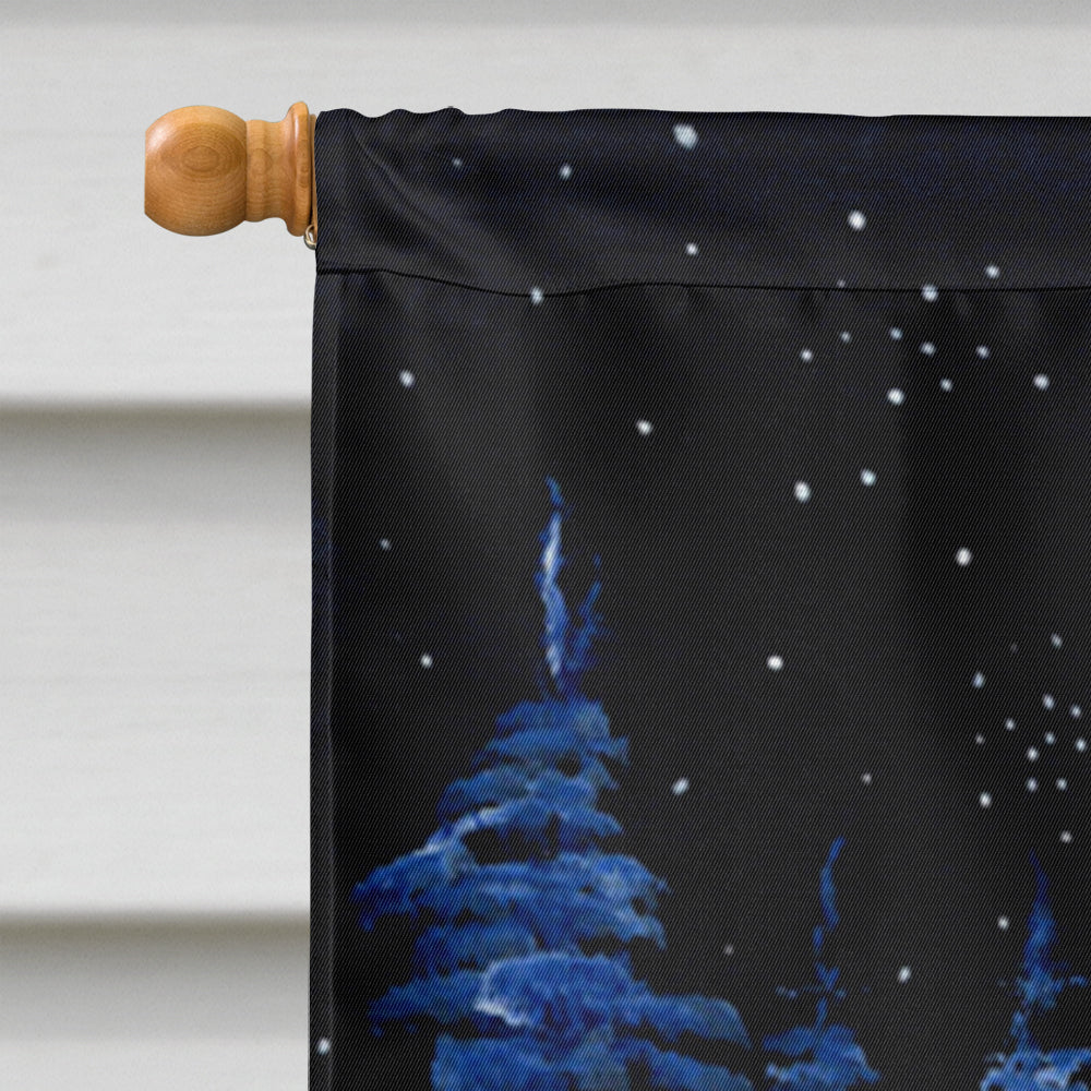 Starry Night Jack Russell Terrier House Flag 28x40 Porch Sleeve Pole Decorative Outside Yard Banner Artwork Wall Hanging, Polyester