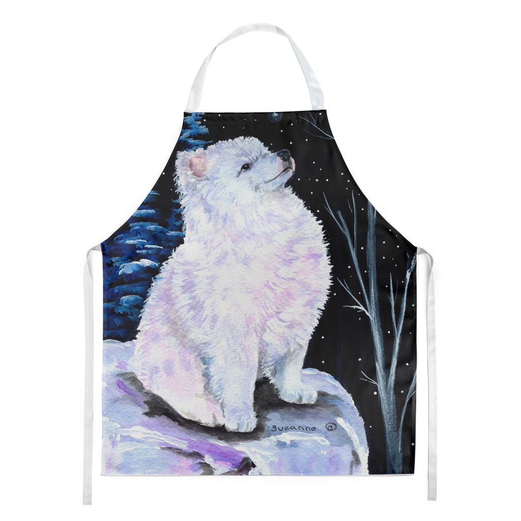 Starry Night American Eskimo Apron Cooking Kitchen Server Baking Crafts Gardening for Adult Women Men, Unisex, Large, Multicolor