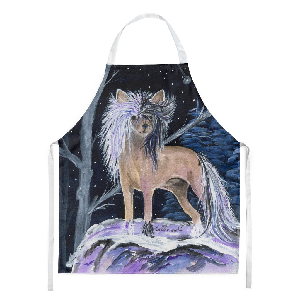 Starry Night Chinese Crested Apron Cooking Kitchen Server Baking Crafts Gardening for Adult Women Men, Unisex, Large, Multicolor