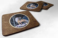 Starry Night Chinese Crested Foam Coasters Set of 4 Cup Coasters for Indoor Outdoor, Tabletop Protection, Anti Slip, Mouse pad Material