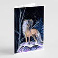 Starry Night Chinese Crested Greeting Cards Pack of 8 Blank Cards with Envelopes Whimsical A7 Size 5x7