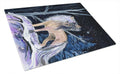 Starry Night Chinese Crested Cutting Board Tempered Glass Kitchen Cutting Surface, Heat Resistant Chopping, Non-Slip Feet, Food Prep & Serving