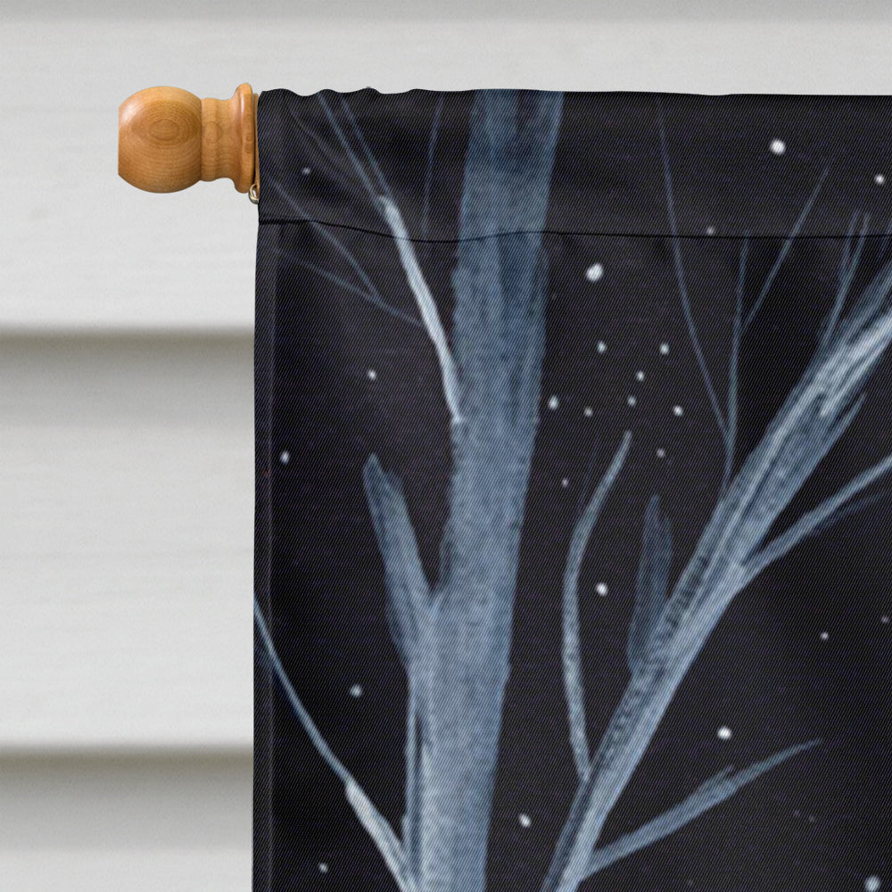 Starry Night Golden Retriever House Flag 28x40 Porch Sleeve Pole Decorative Outside Yard Banner Artwork Wall Hanging, Polyester