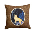 Starry Night Golden Retriever Decorative Throw Pillow 14x14 Indoor Outdoor Accent Cushion, Fabric Cover with Insert for Sofa, Bed, Porch & Living Room