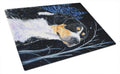 Starry Night Bernese Mountain Dog Cutting Board Tempered Glass Kitchen Cutting Surface, Heat Resistant Chopping, Non-Slip Feet, Food Prep & Serving