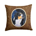 Starry Night Bernese Mountain Dog Decorative Throw Pillow 14x14 Indoor Outdoor Accent Cushion, Fabric Cover with Insert for Sofa, Bed, Porch & Living Room