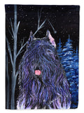 Starry Night Bouvier des Flandres House Flag 28x40 Porch Sleeve Pole Decorative Outside Yard Banner Artwork Wall Hanging, Polyester