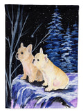 Starry Night French Bulldog House Flag 28x40 Porch Sleeve Pole Decorative Outside Yard Banner Artwork Wall Hanging, Polyester
