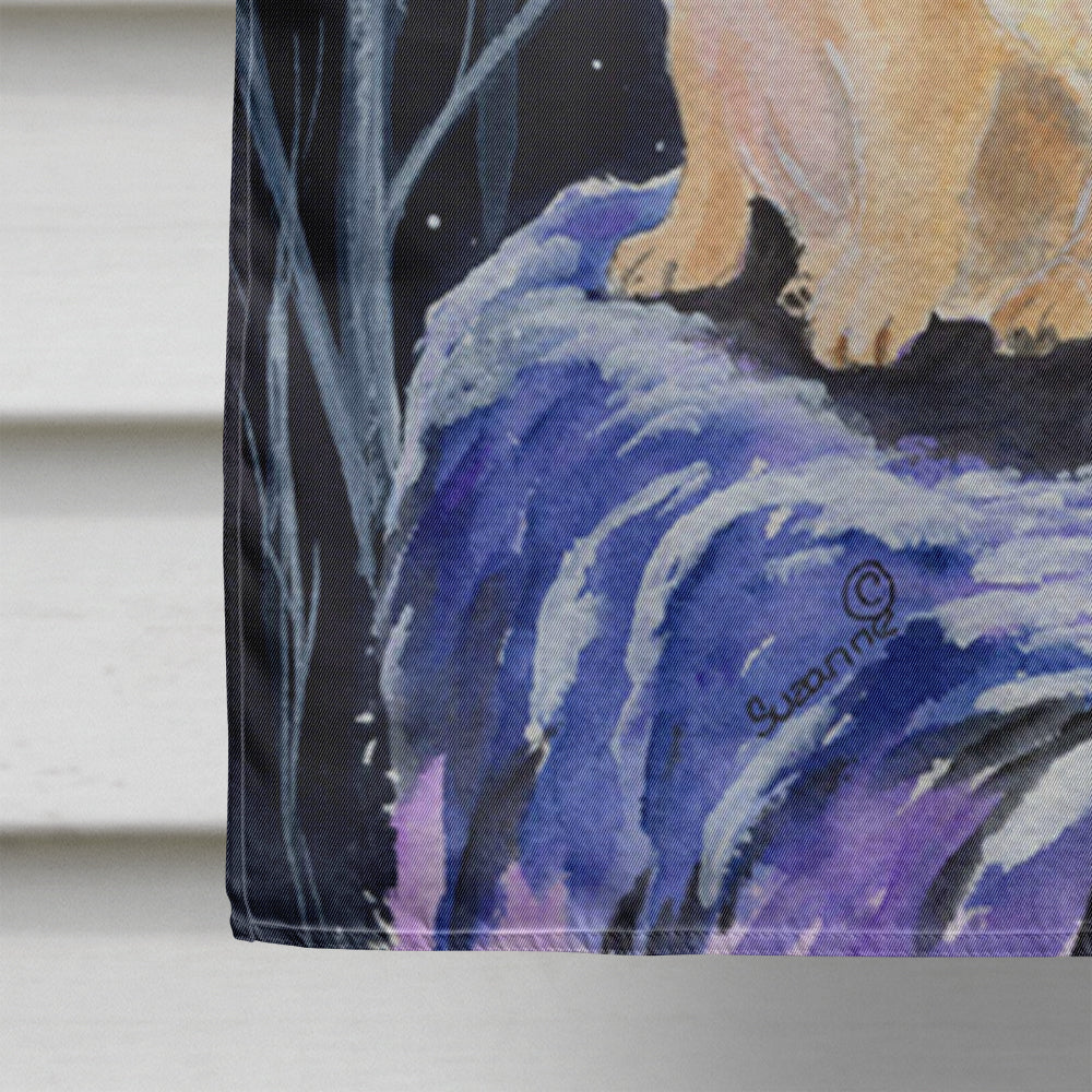 Starry Night French Bulldog House Flag 28x40 Porch Sleeve Pole Decorative Outside Yard Banner Artwork Wall Hanging, Polyester