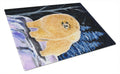Starry Night Pomeranian Cutting Board Tempered Glass Kitchen Cutting Surface, Heat Resistant Chopping, Non-Slip Feet, Food Prep & Serving