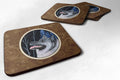 Starry Night Norwegian Elkhound Foam Coasters Set of 4 Cup Coasters for Indoor Outdoor, Tabletop Protection, Anti Slip, Mouse pad Material