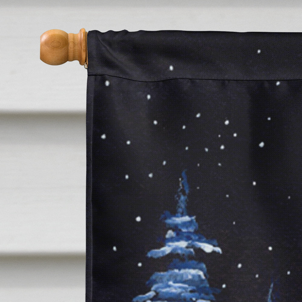 Starry Night Siberian Husky House Flag 28x40 Porch Sleeve Pole Decorative Outside Yard Banner Artwork Wall Hanging, Polyester