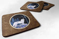 Starry Night Siberian Husky Foam Coasters Set of 4 Cup Coasters for Indoor Outdoor, Tabletop Protection, Anti Slip, Mouse pad Material