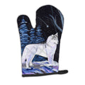 Starry Night Siberian Husky Oven Mitt Heat Resistant Thick Oven Mitt for Hot Pans and Oven, Kitchen Mitt Protect Hands, Cooking Baking Glove