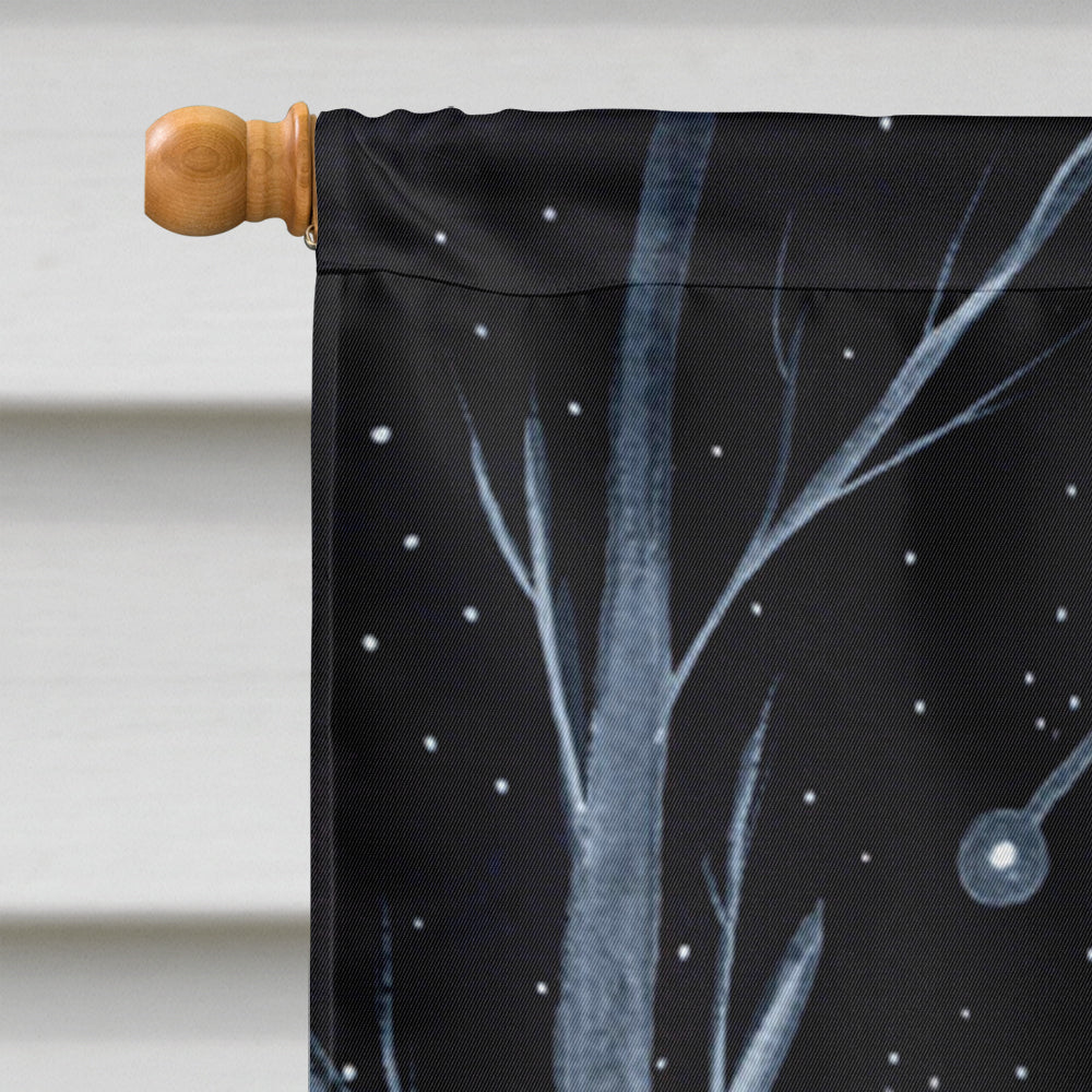 Starry Night Old English Sheepdog House Flag 28x40 Porch Sleeve Pole Decorative Outside Yard Banner Artwork Wall Hanging, Polyester