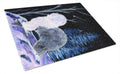 Starry Night Old English Sheepdog Cutting Board Tempered Glass Kitchen Cutting Surface, Heat Resistant Chopping, Non-Slip Feet, Food Prep & Serving