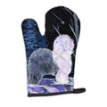 Starry Night Old English Sheepdog Oven Mitt Heat Resistant Thick Oven Mitt for Hot Pans and Oven, Kitchen Mitt Protect Hands, Cooking Baking Glove