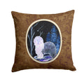 Starry Night Old English Sheepdog Decorative Throw Pillow 14x14 Indoor Outdoor Accent Cushion, Fabric Cover with Insert for Sofa, Bed, Porch & Living Room