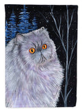 Starry Night Cat - Persian House Flag 28x40 Porch Sleeve Pole Decorative Outside Yard Banner Artwork Wall Hanging, Polyester