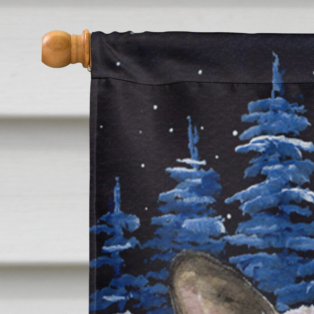 Starry Night Cat - Birman House Flag 28x40 Porch Sleeve Pole Decorative Outside Yard Banner Artwork Wall Hanging, Polyester
