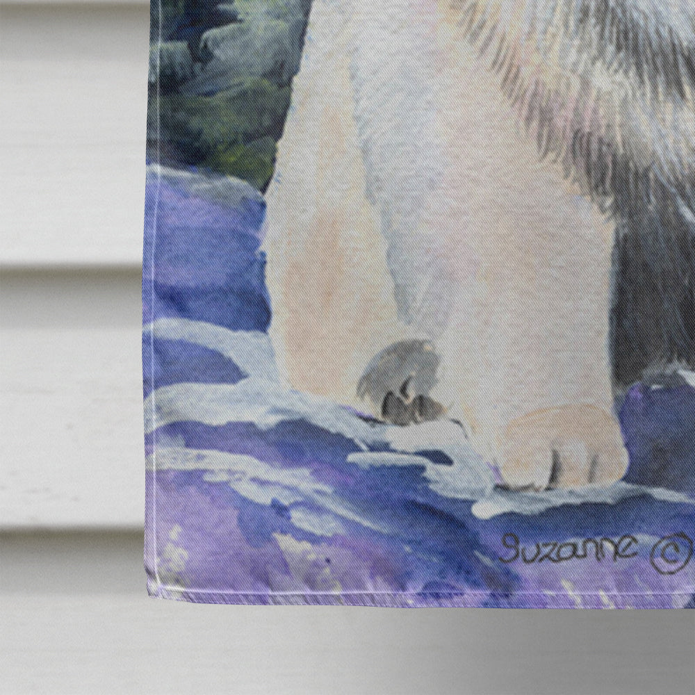 Starry Night Keeshond House Flag 28x40 Porch Sleeve Pole Decorative Outside Yard Banner Artwork Wall Hanging, Polyester