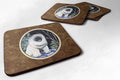 Starry Night Keeshond Foam Coasters Set of 4 Cup Coasters for Indoor Outdoor, Tabletop Protection, Anti Slip, Mouse pad Material