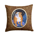 Starry Night English Bulldog Decorative Throw Pillow 14x14 Indoor Outdoor Accent Cushion, Fabric Cover with Insert for Sofa, Bed, Porch & Living Room