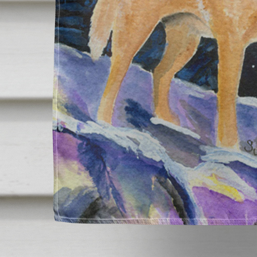Starry Night Australian Cattle Dog House Flag 28x40 Porch Sleeve Pole Decorative Outside Yard Banner Artwork Wall Hanging, Polyester