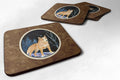 Starry Night Australian Cattle Dog Foam Coasters Set of 4 Cup Coasters for Indoor Outdoor, Tabletop Protection, Anti Slip, Mouse pad Material