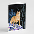 Starry Night Australian Cattle Dog Greeting Cards Pack of 8 Blank Cards with Envelopes Whimsical A7 Size 5x7
