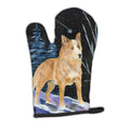 Starry Night Australian Cattle Dog Oven Mitt Heat Resistant Thick Oven Mitt for Hot Pans and Oven, Kitchen Mitt Protect Hands, Cooking Baking Glove