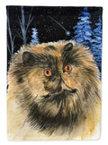 Starry Night Cat - Persian House Flag 28x40 Porch Sleeve Pole Decorative Outside Yard Banner Artwork Wall Hanging, Polyester
