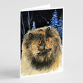 Starry Night Cat - Persian Greeting Cards Pack of 8 Blank Cards with Envelopes Whimsical A7 Size 5x7