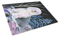 Starry Night Old English Sheepdog Cutting Board Tempered Glass Kitchen Cutting Surface, Heat Resistant Chopping, Non-Slip Feet, Food Prep & Serving