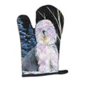 Starry Night Old English Sheepdog Oven Mitt Heat Resistant Thick Oven Mitt for Hot Pans and Oven, Kitchen Mitt Protect Hands, Cooking Baking Glove