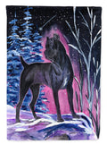 Starry Night Cane Corso House Flag 28x40 Porch Sleeve Pole Decorative Outside Yard Banner Artwork Wall Hanging, Polyester