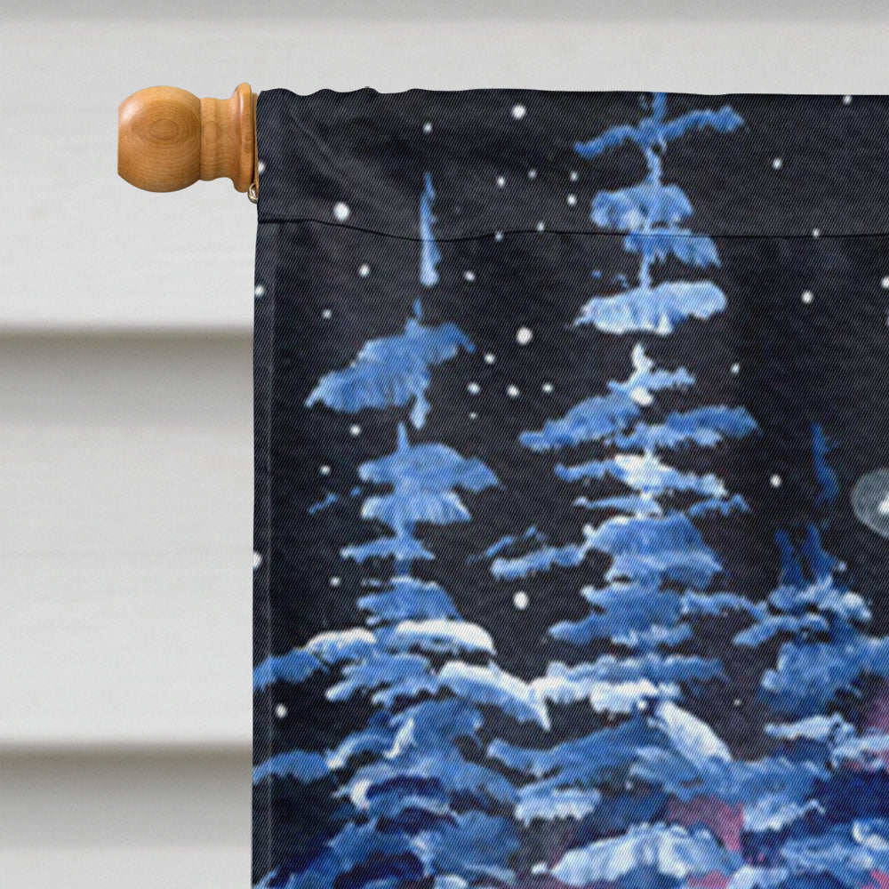 Starry Night Cane Corso House Flag 28x40 Porch Sleeve Pole Decorative Outside Yard Banner Artwork Wall Hanging, Polyester