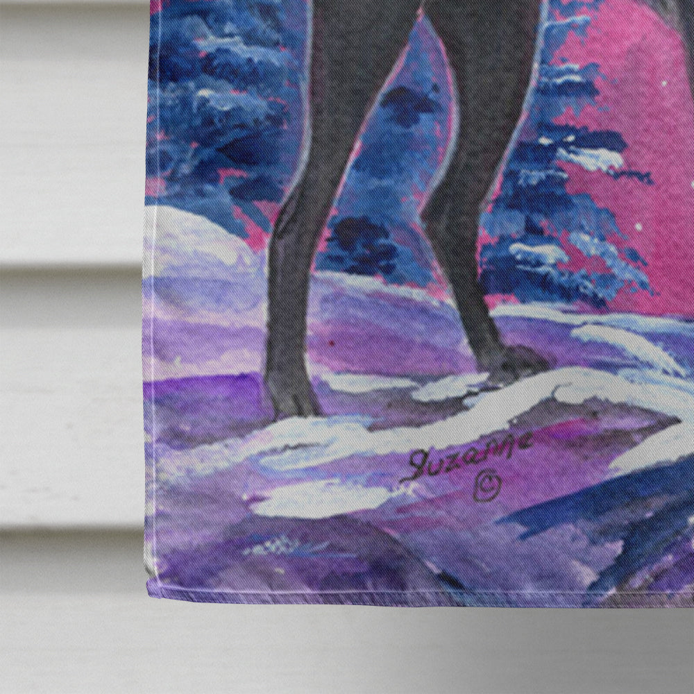 Starry Night Cane Corso House Flag 28x40 Porch Sleeve Pole Decorative Outside Yard Banner Artwork Wall Hanging, Polyester