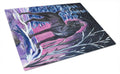 Starry Night Cane Corso Cutting Board Tempered Glass Kitchen Cutting Surface, Heat Resistant Chopping, Non-Slip Feet, Food Prep & Serving