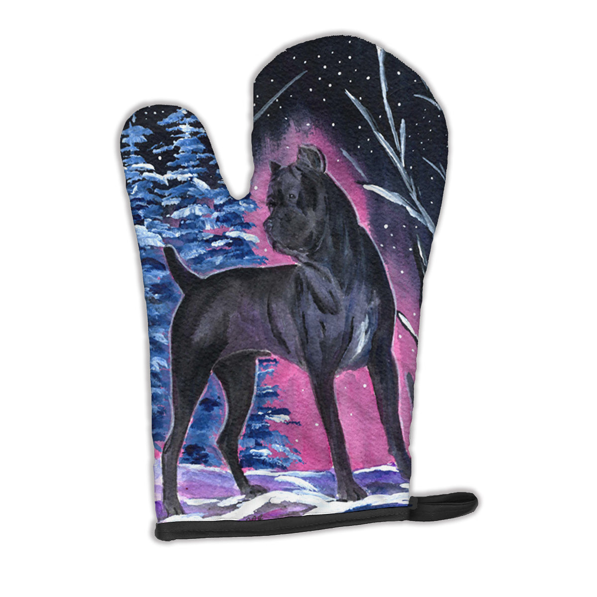 Starry Night Cane Corso Oven Mitt Heat Resistant Thick Oven Mitt for Hot Pans and Oven, Kitchen Mitt Protect Hands, Cooking Baking Glove