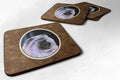 Starry Night Keeshond Foam Coasters Set of 4 Cup Coasters for Indoor Outdoor, Tabletop Protection, Anti Slip, Mouse pad Material