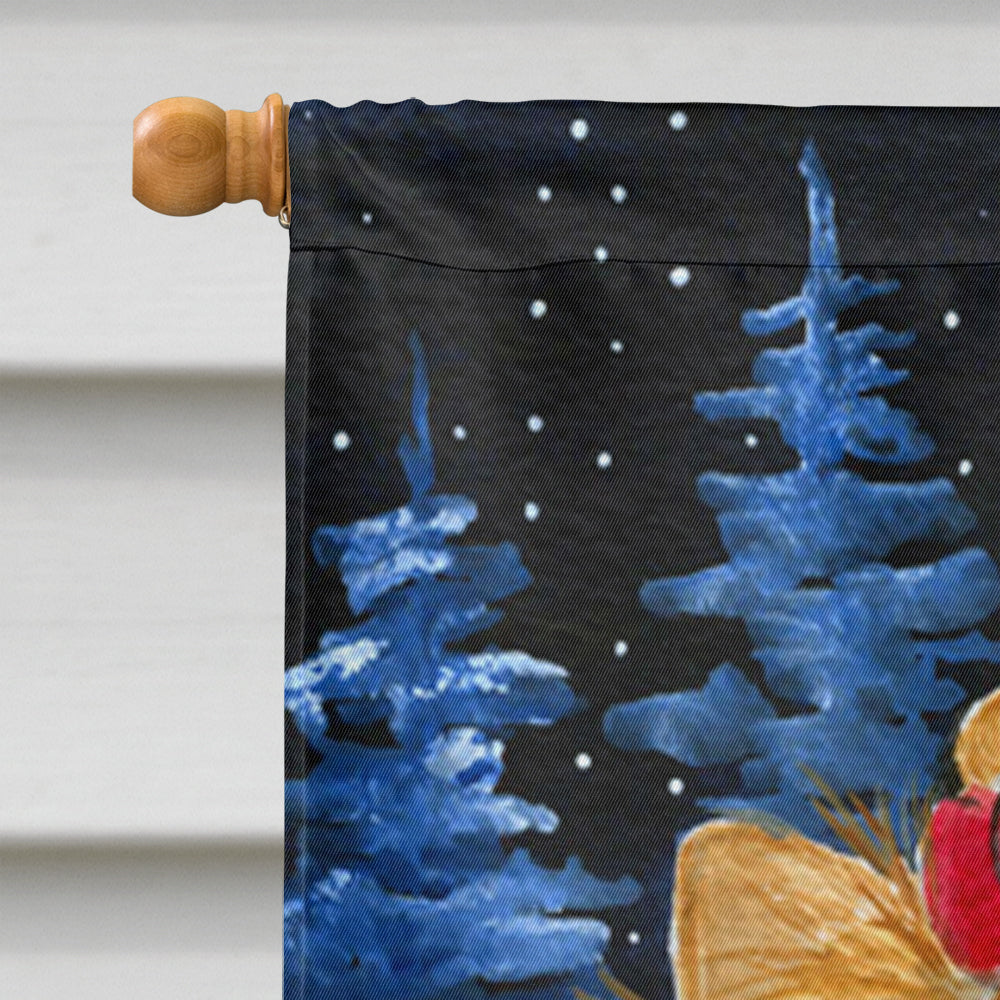 Starry Night Yorkie House Flag 28x40 Porch Sleeve Pole Decorative Outside Yard Banner Artwork Wall Hanging, Polyester