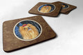 Starry Night Yorkie Foam Coasters Set of 4 Cup Coasters for Indoor Outdoor, Tabletop Protection, Anti Slip, Mouse pad Material