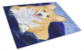 Corgi Cutting Board Tempered Glass Kitchen Cutting Surface, Heat Resistant Chopping, Non-Slip Feet, Food Prep & Serving