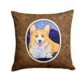 Corgi Decorative Throw Pillow 14x14 Indoor Outdoor Accent Cushion, Fabric Cover with Insert for Sofa, Bed, Porch & Living Room